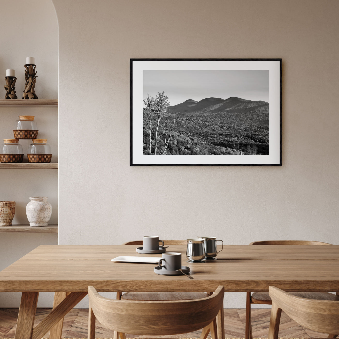 Catskill Mountains Landscape B&W Poster