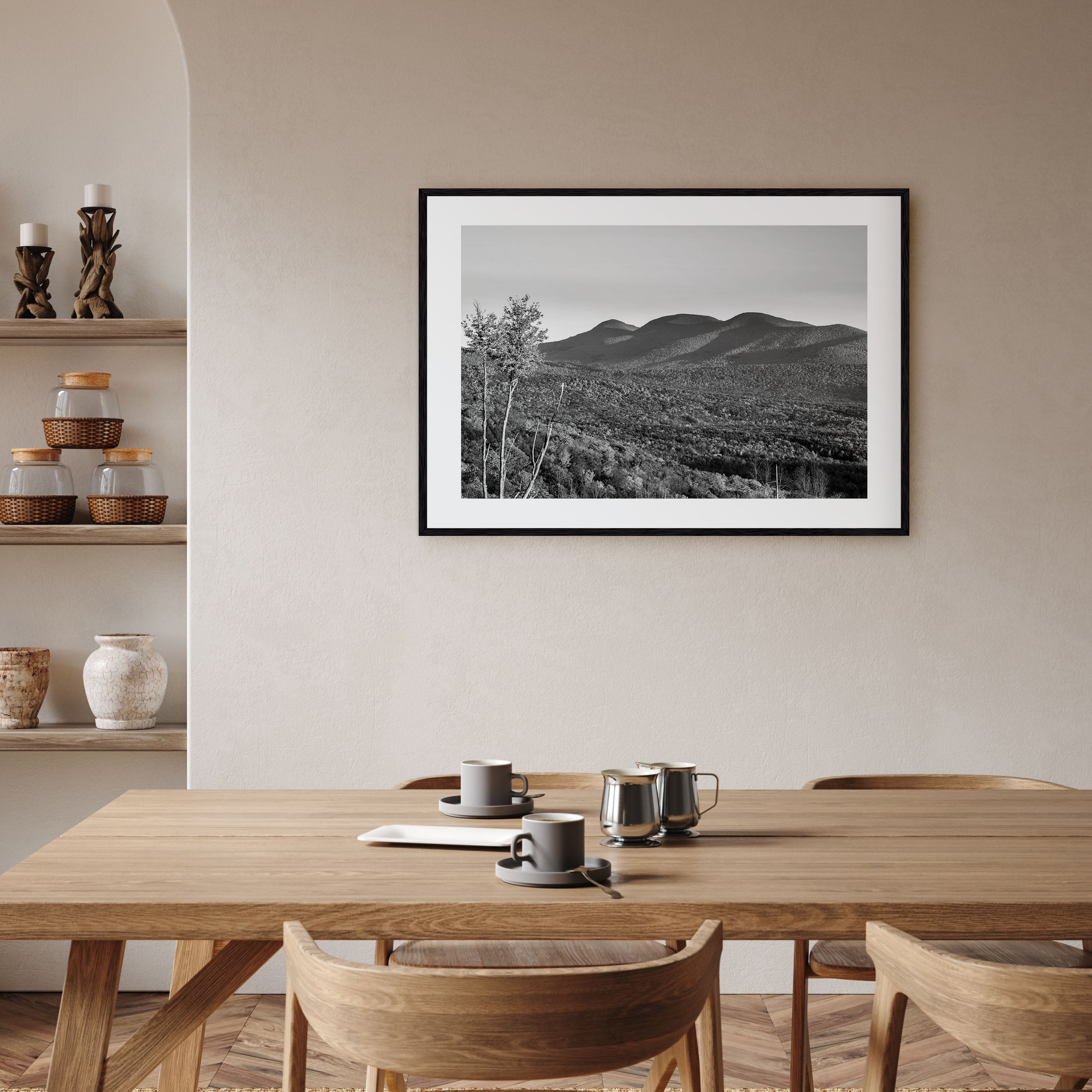 Catskill Mountains Landscape B&W Poster