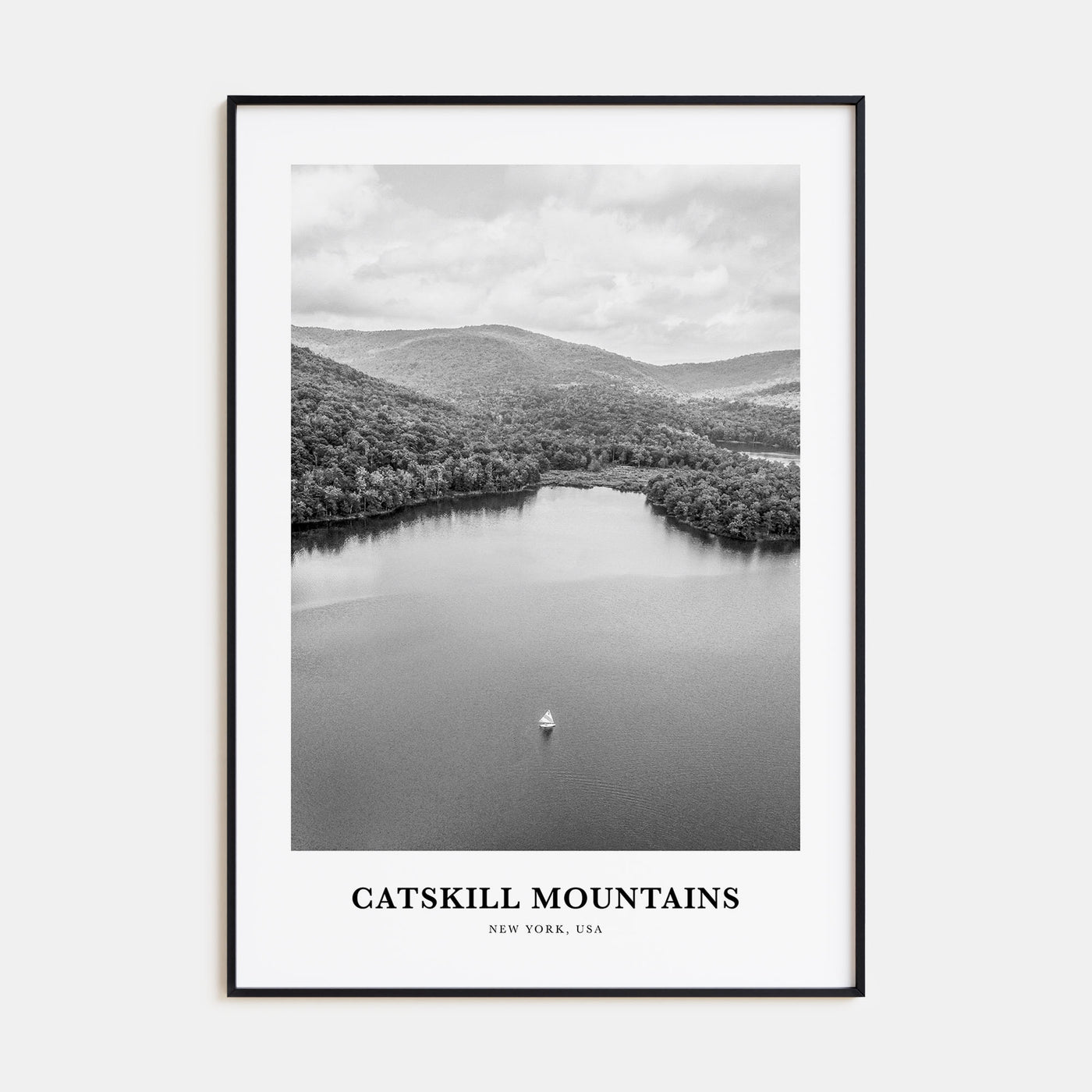 Catskill Mountains Portrait B&W No 2 Poster