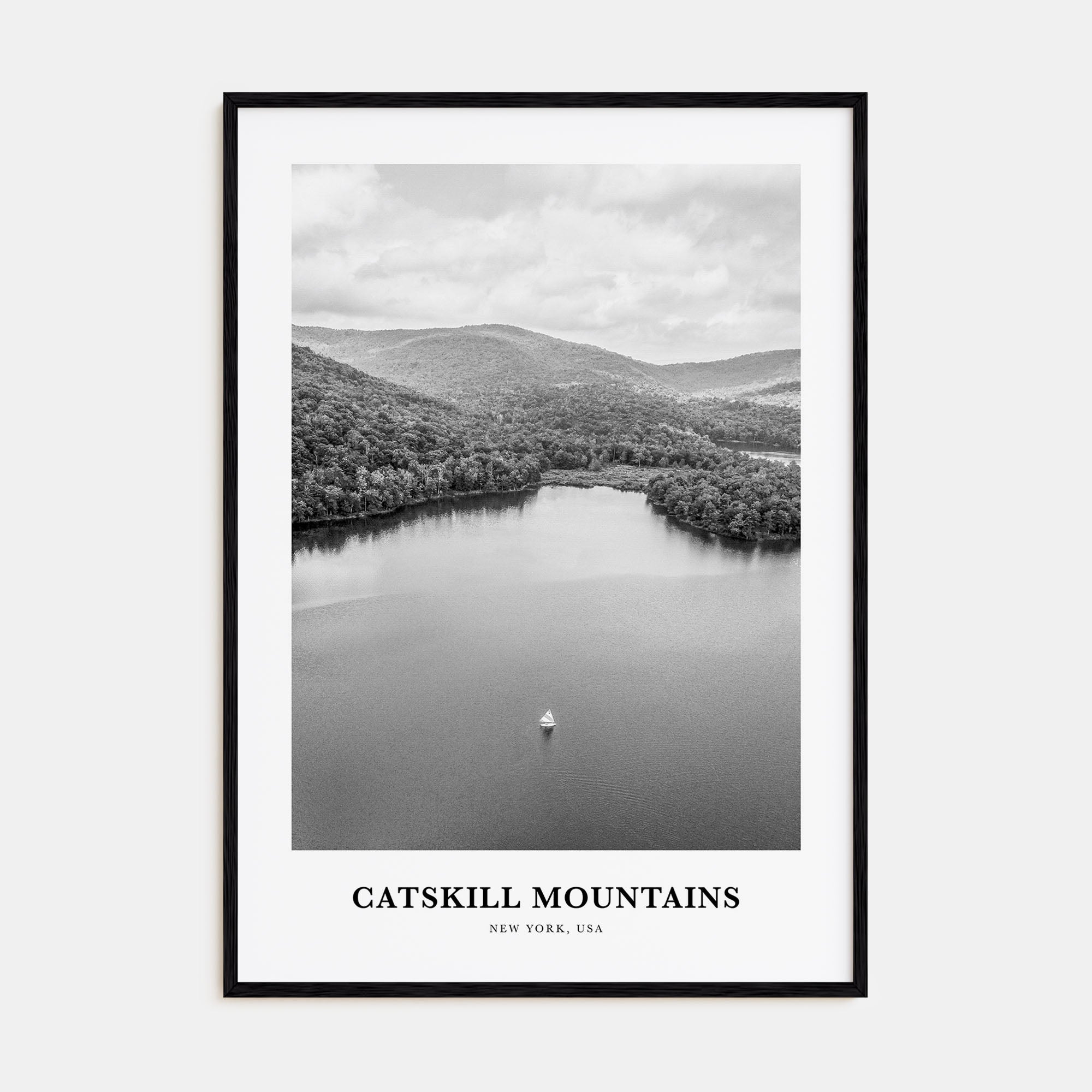 Catskill Mountains Portrait B&W No 2 Poster