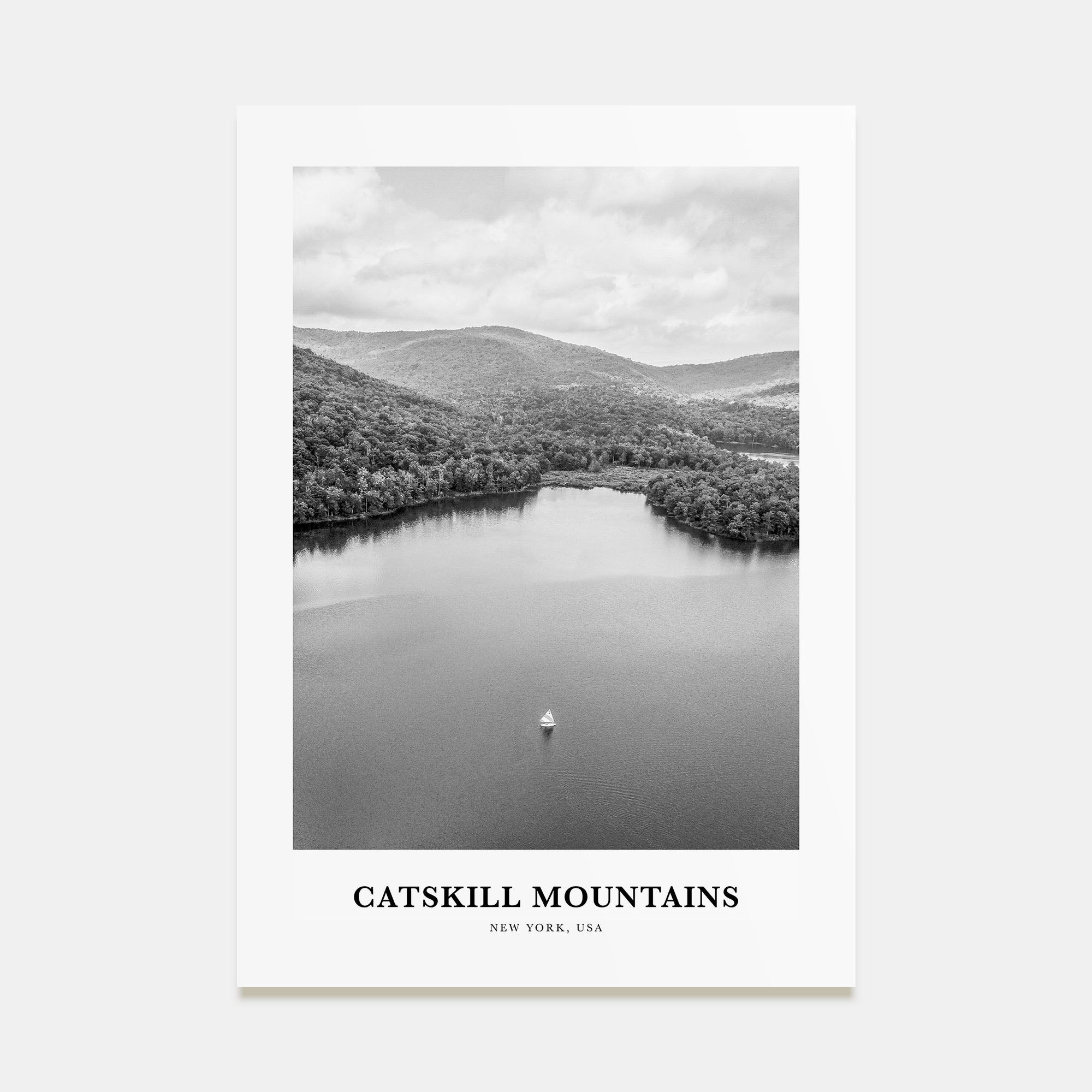 Catskill Mountains Portrait B&W No 2 Poster