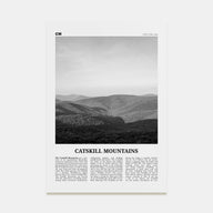Catskill Mountains Travel B&W No 1 Poster