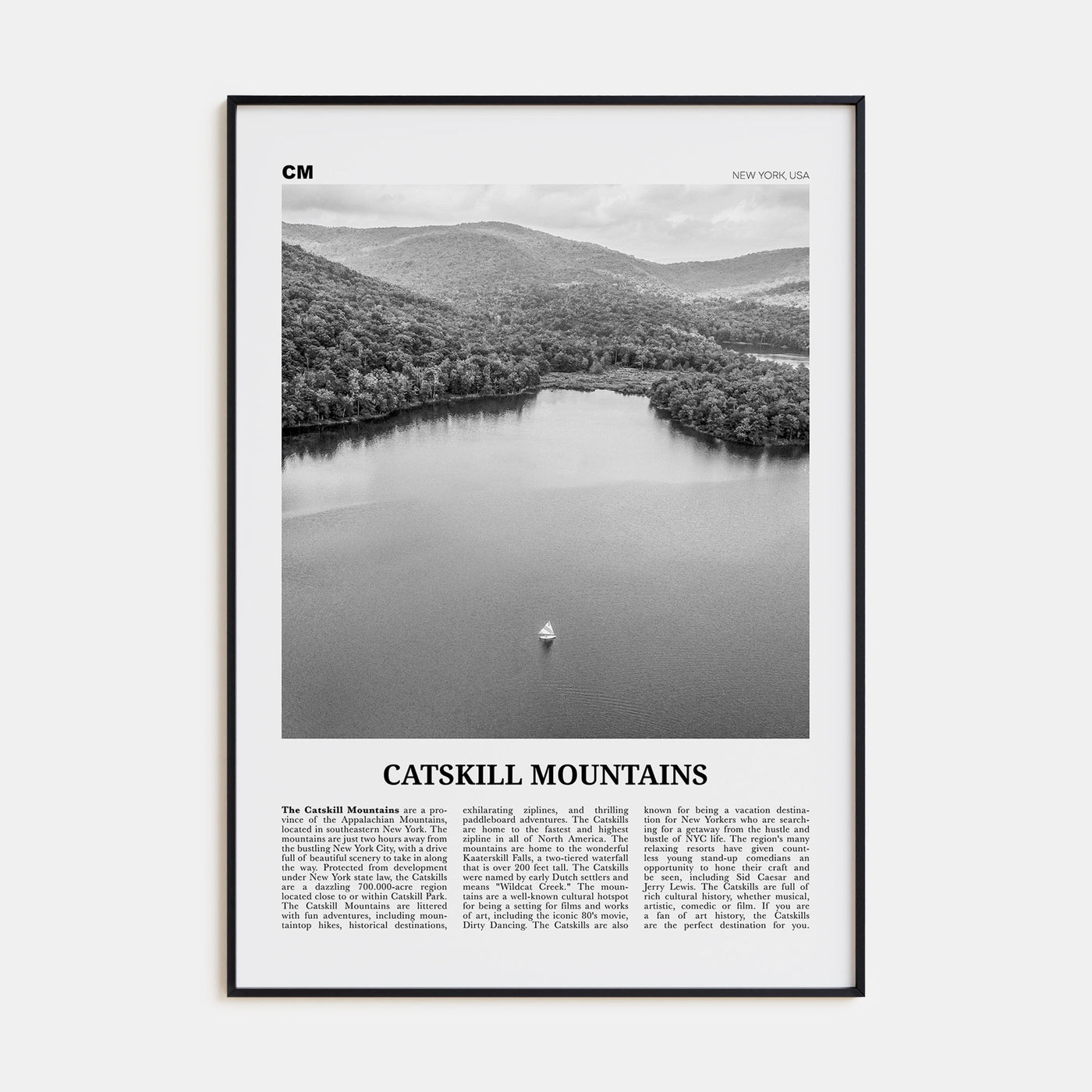 Catskill Mountains Travel B&W No 2 Poster