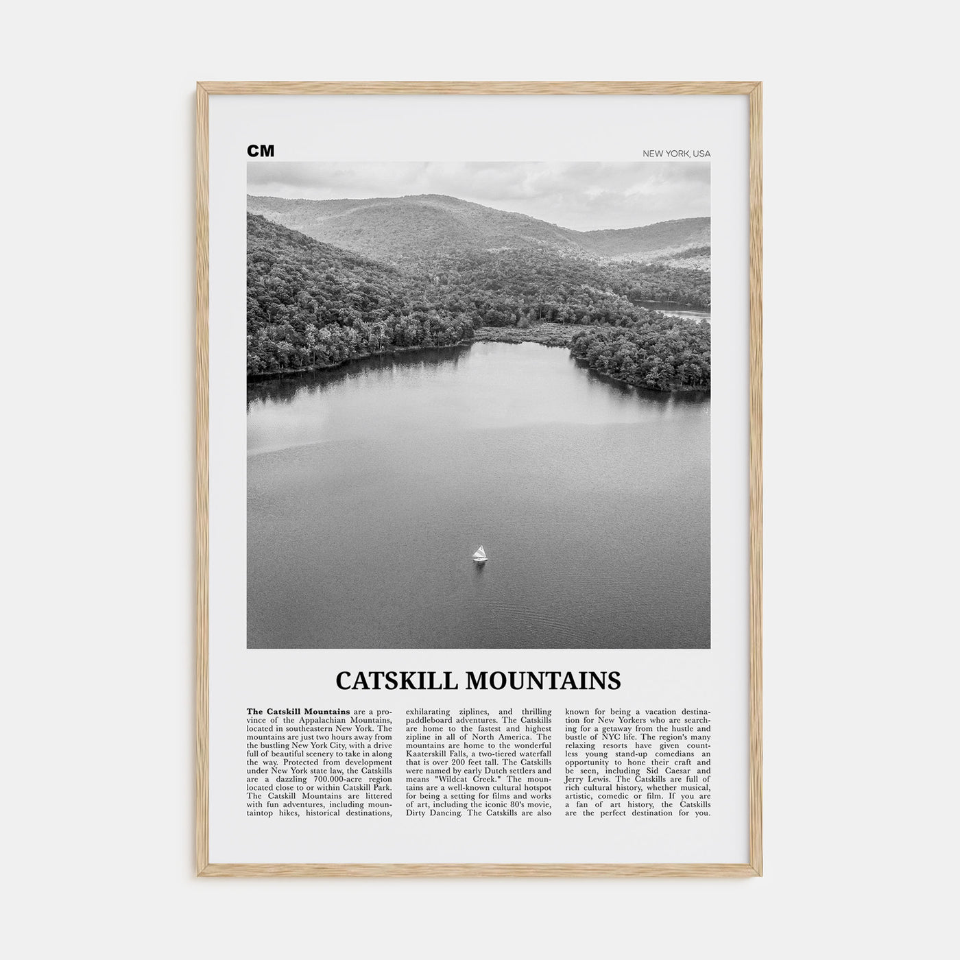Catskill Mountains Travel B&W No 2 Poster