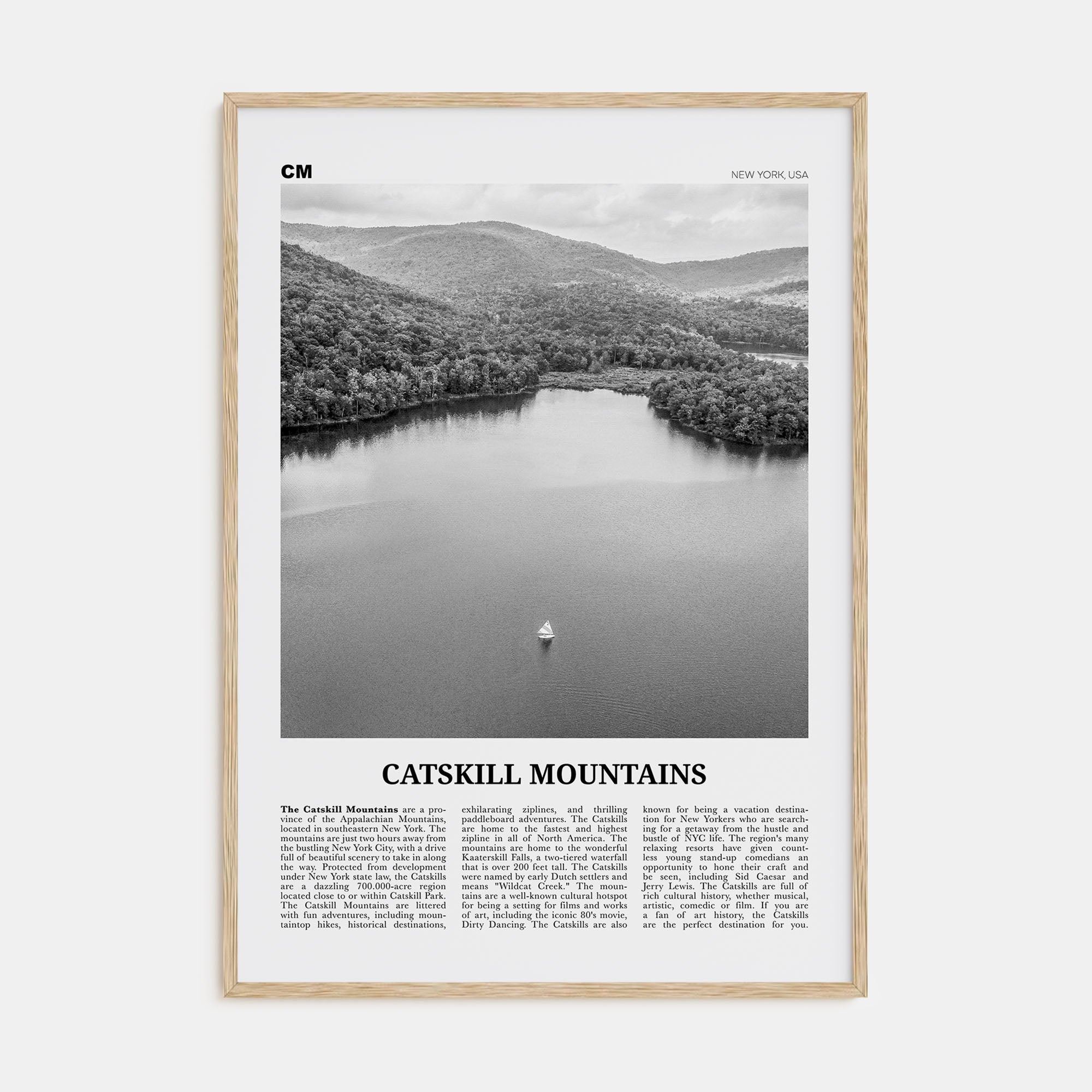 Catskill Mountains Travel B&W No 2 Poster