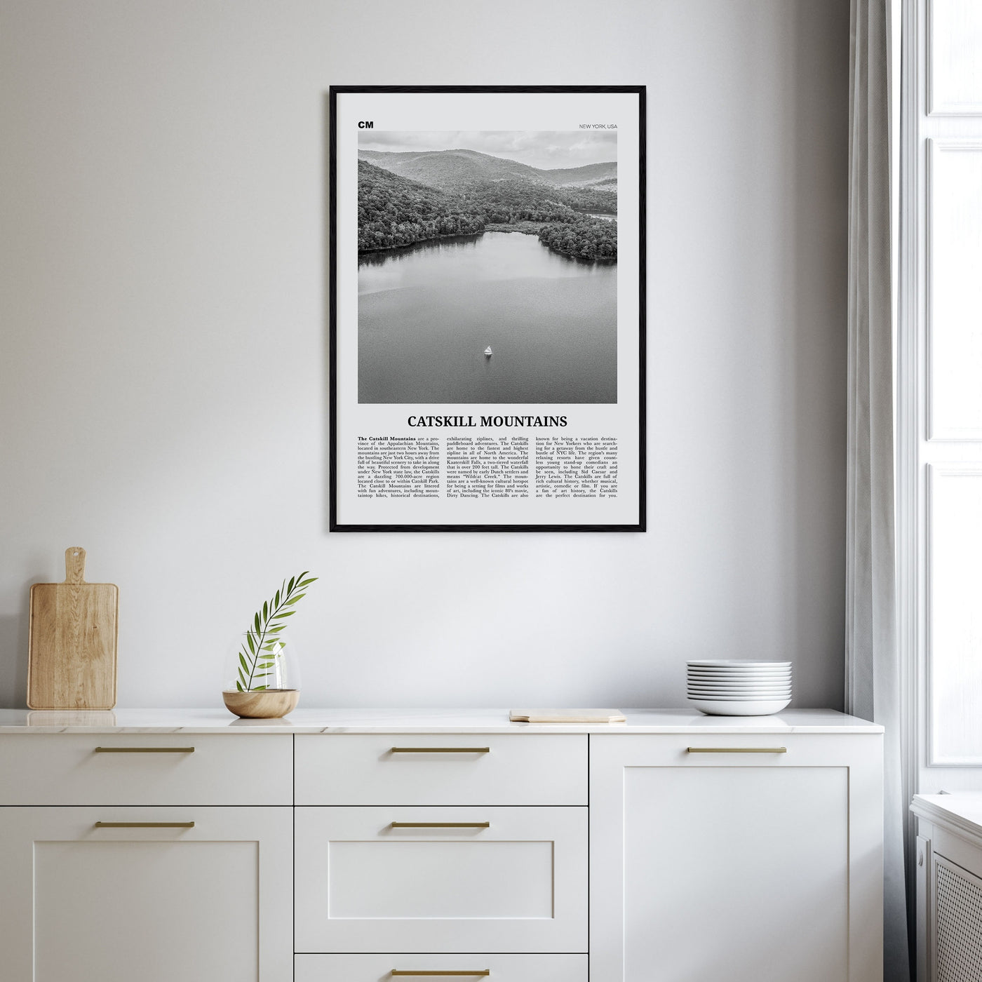 Catskill Mountains Travel B&W No 2 Poster