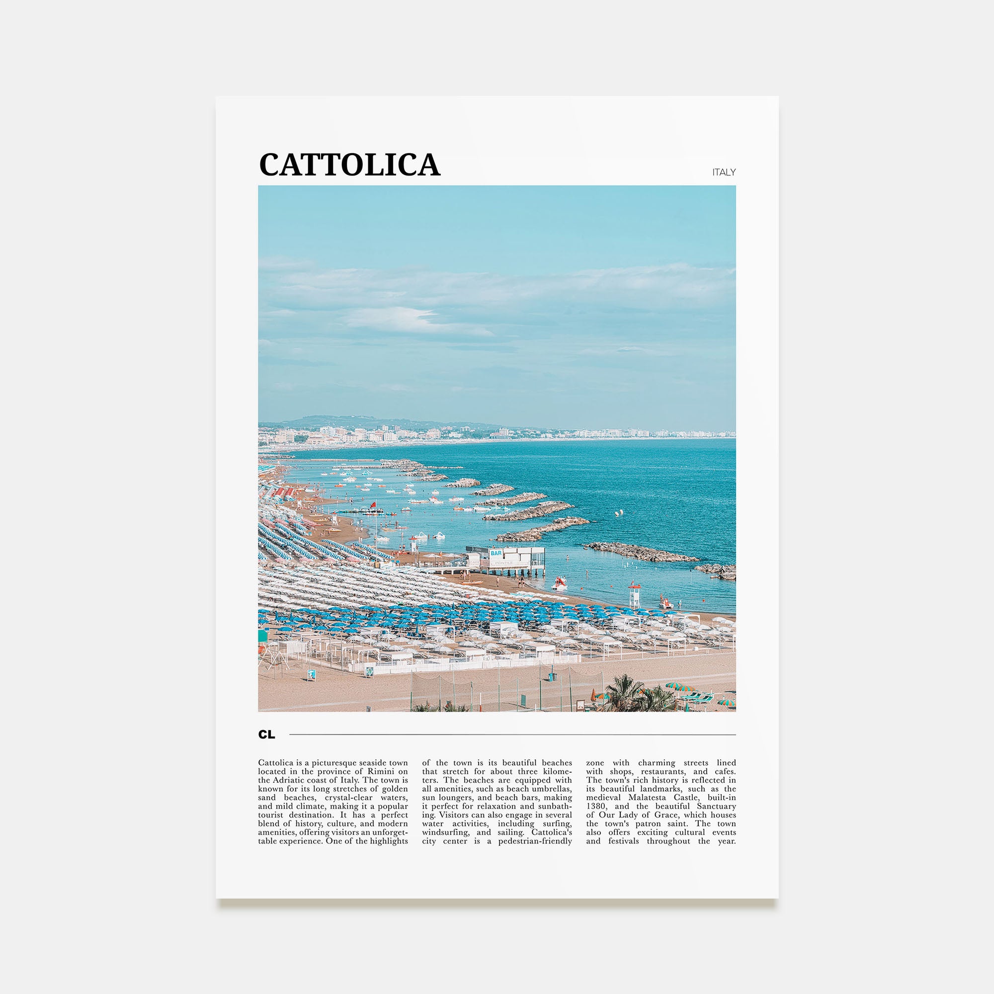 Cattolica Travel Color Poster