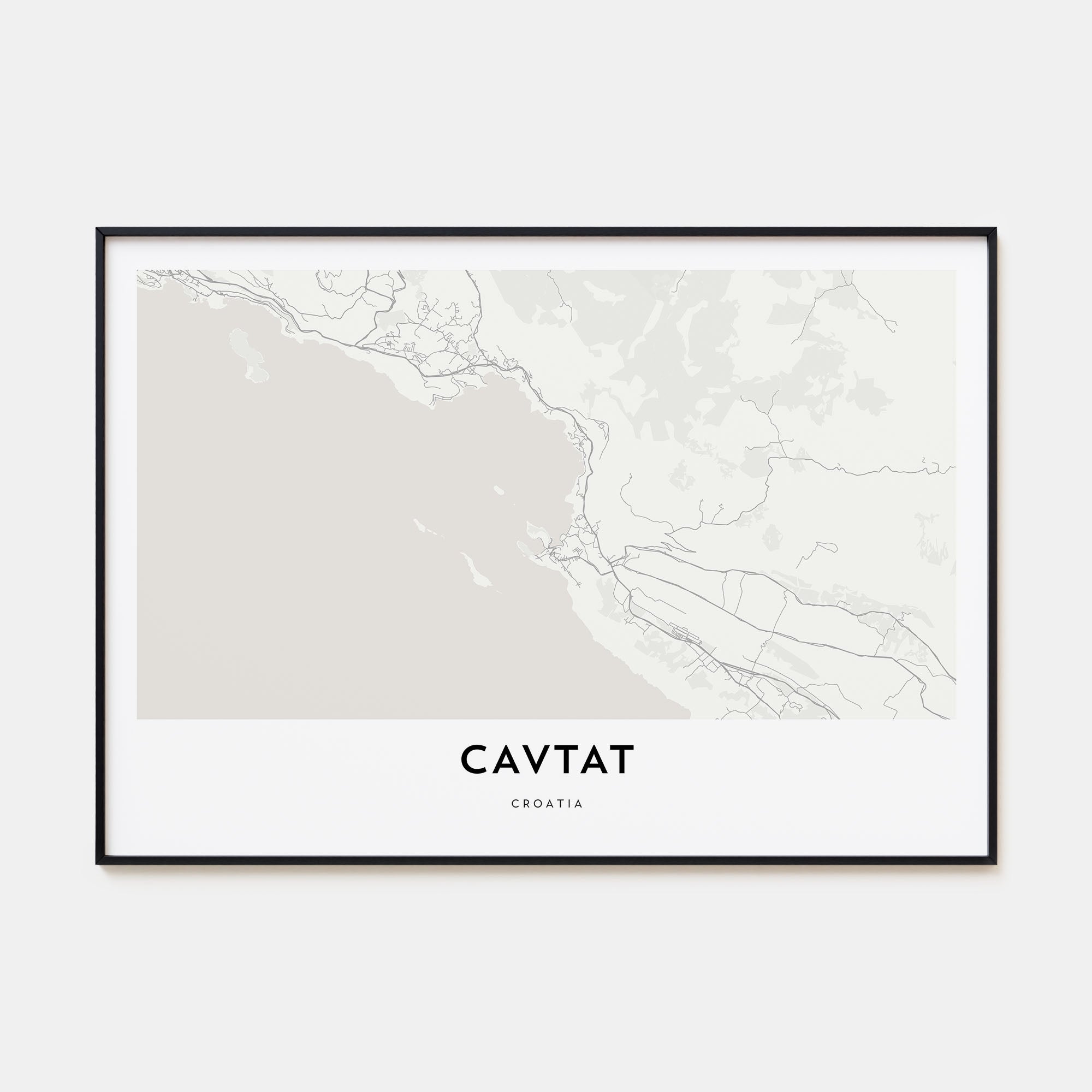 Cavtat Map Landscape Poster