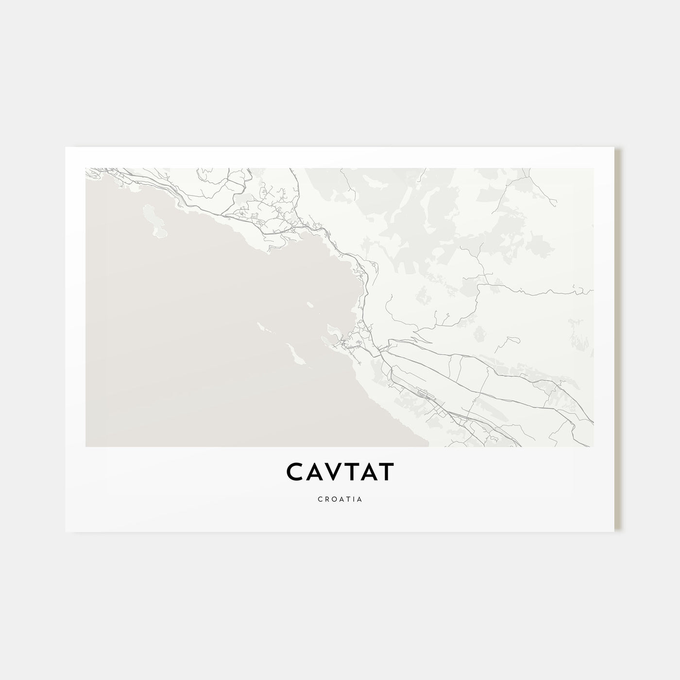 Cavtat Map Landscape Poster