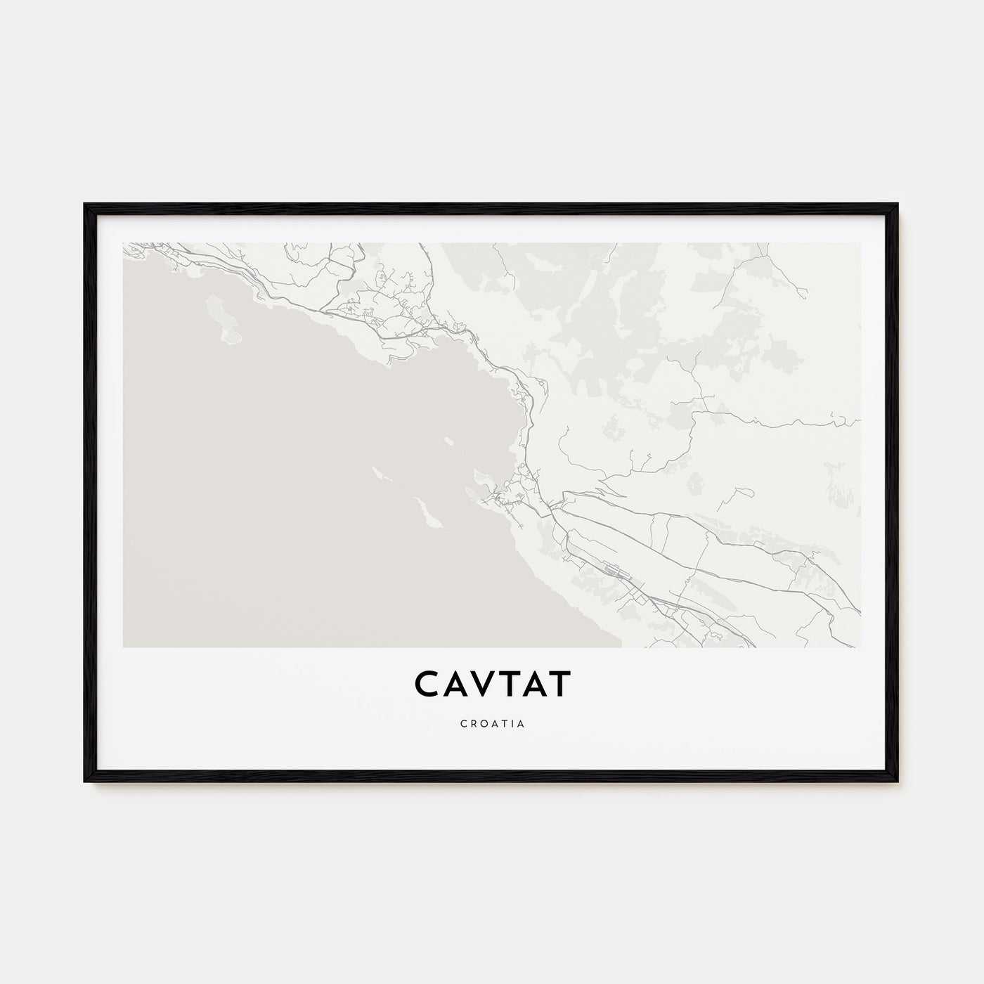 Cavtat Map Landscape Poster