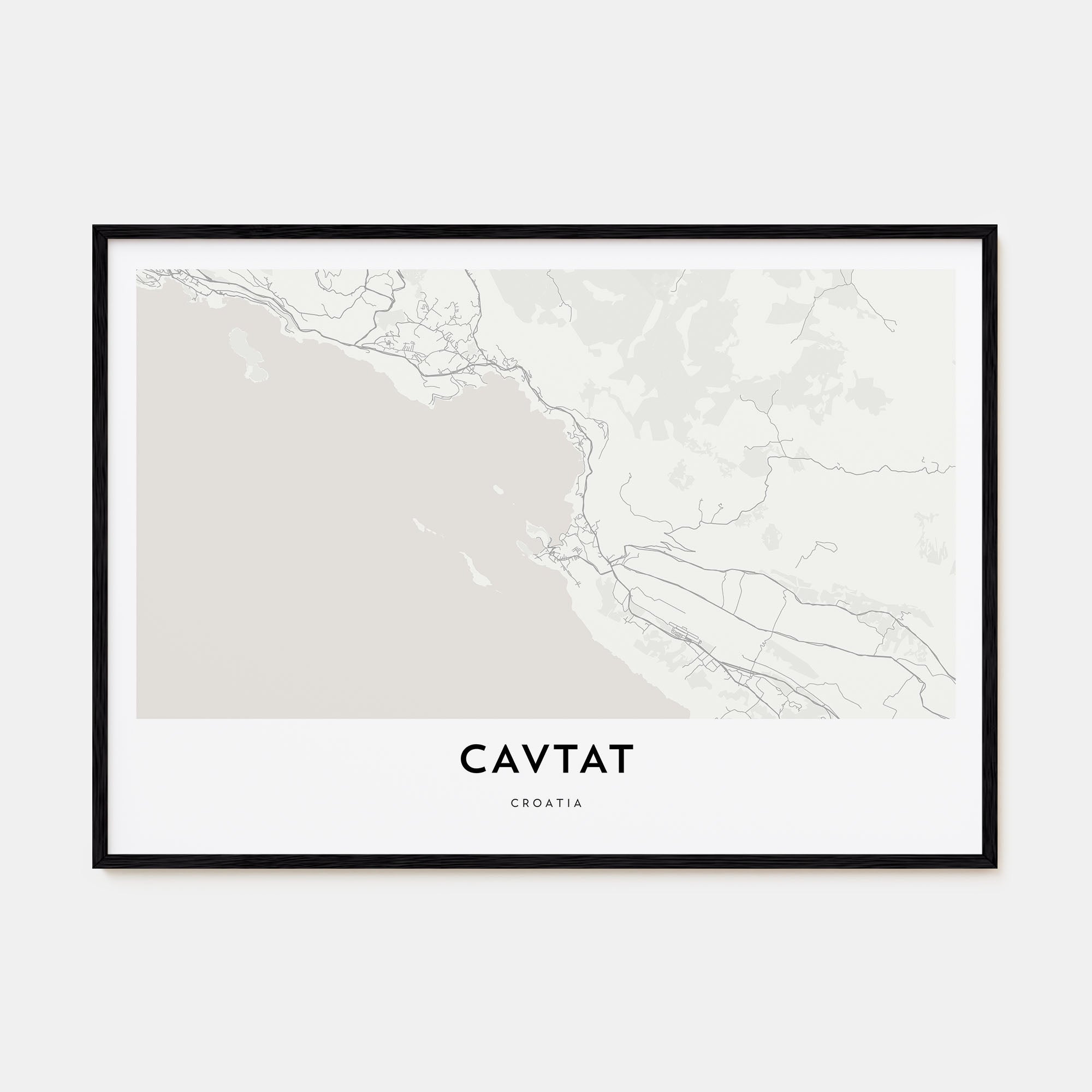 Cavtat Map Landscape Poster