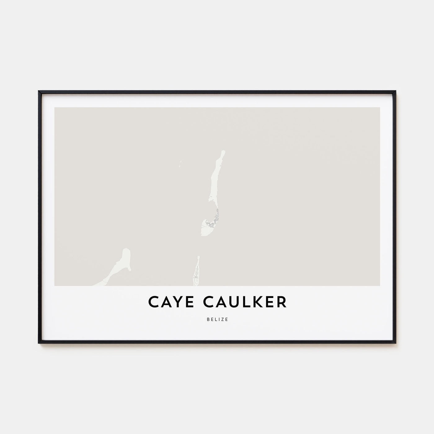 Caye Caulker Map Landscape Poster