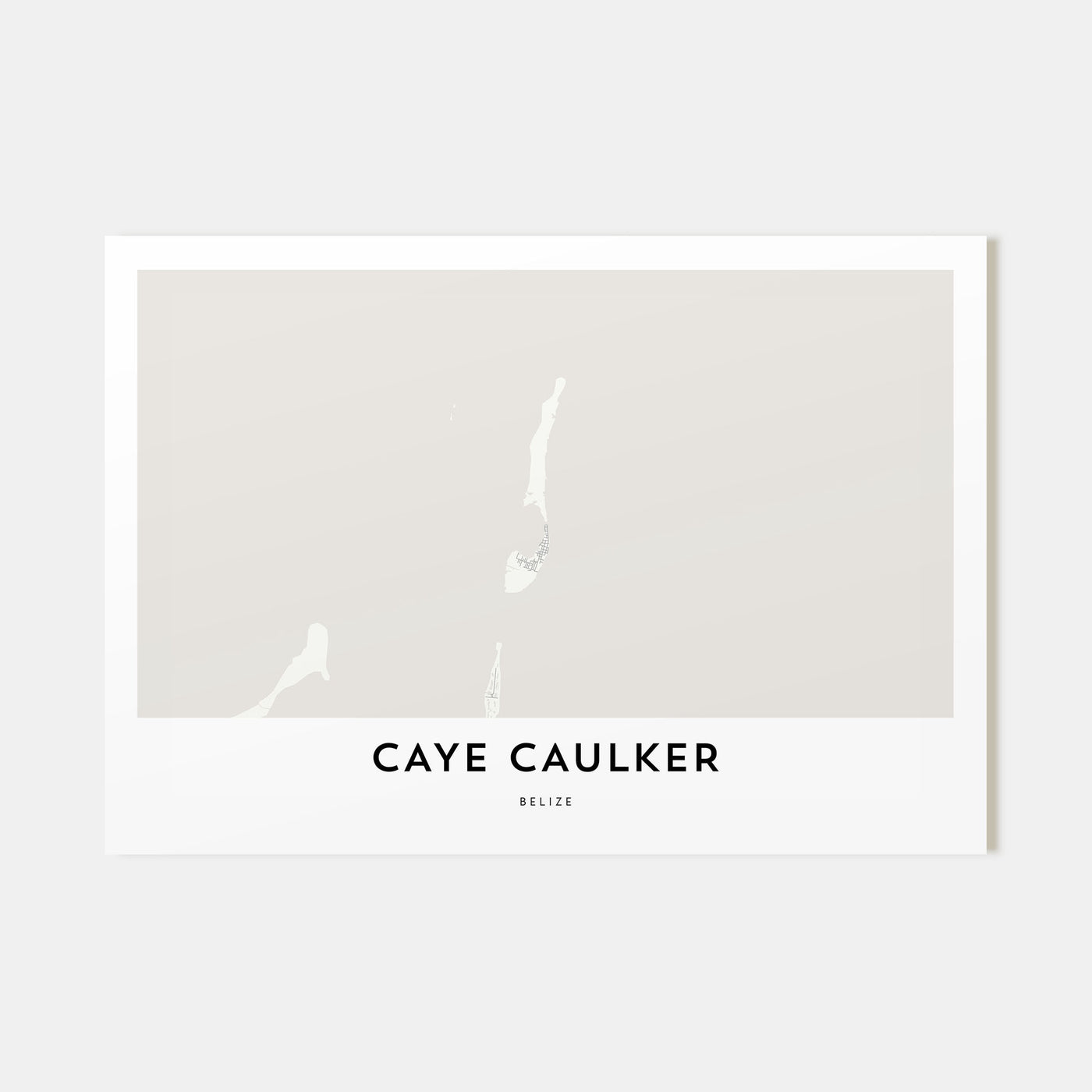 Caye Caulker Map Landscape Poster