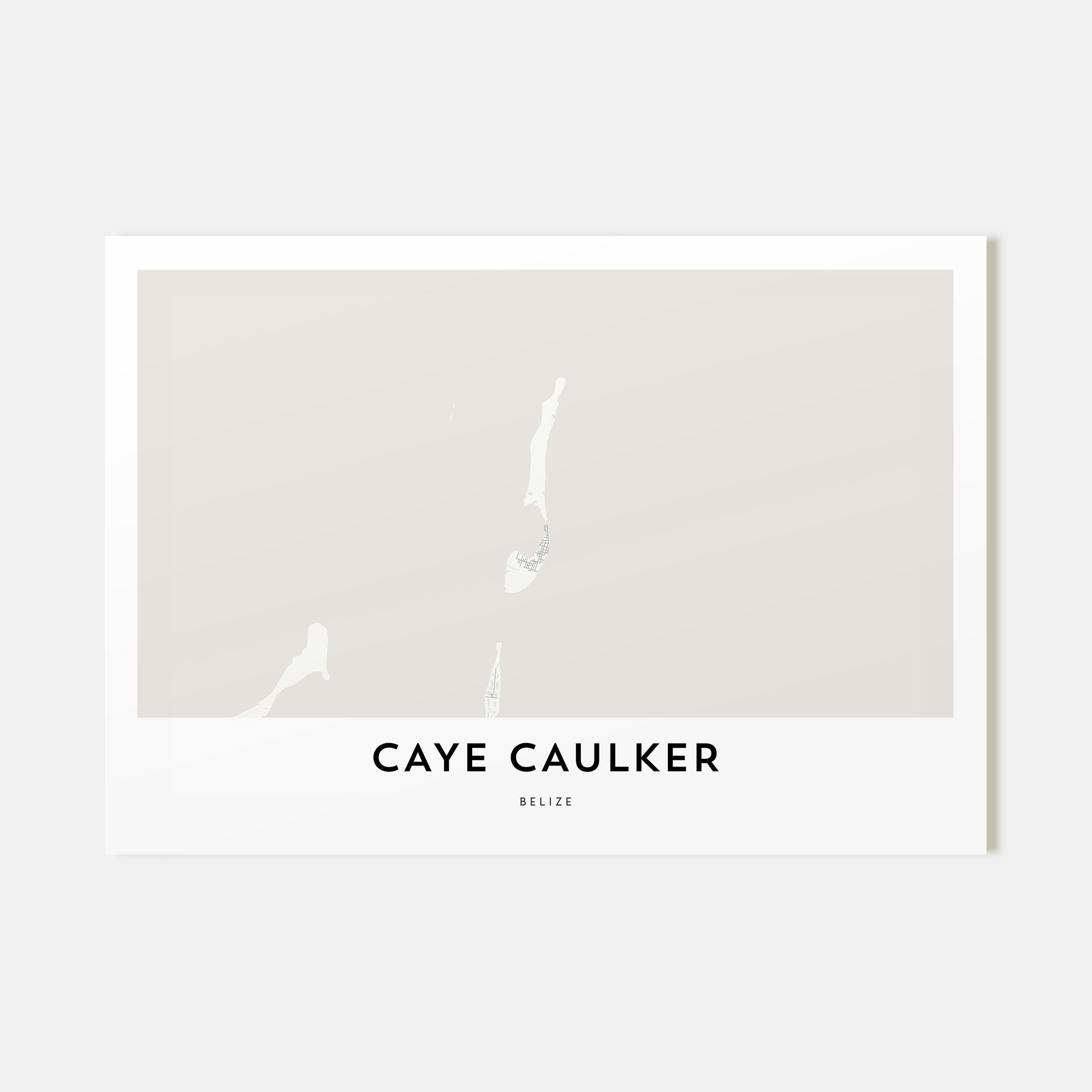Caye Caulker Map Landscape Poster