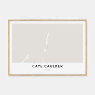 Caye Caulker Map Landscape Poster