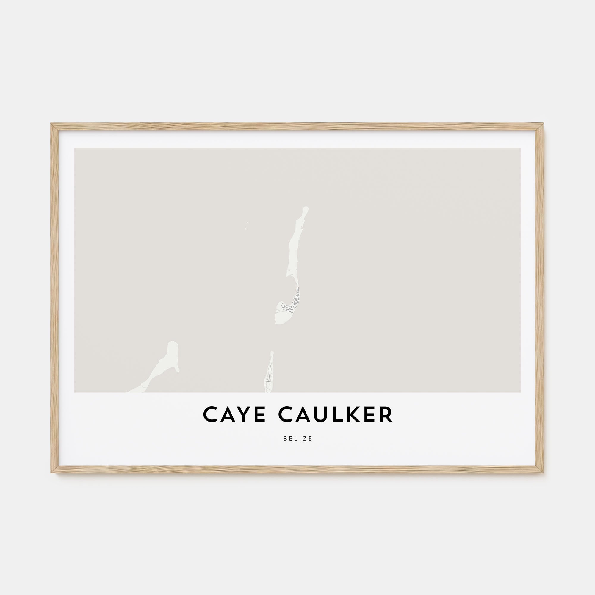 Caye Caulker Map Landscape Poster