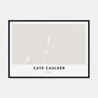 Caye Caulker Map Landscape Poster