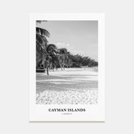 Cayman Islands Portrait B&W Poster
