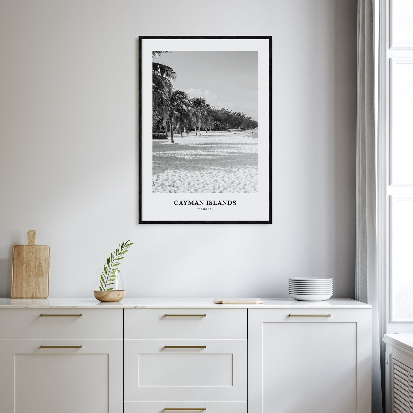 Cayman Islands Portrait B&W Poster