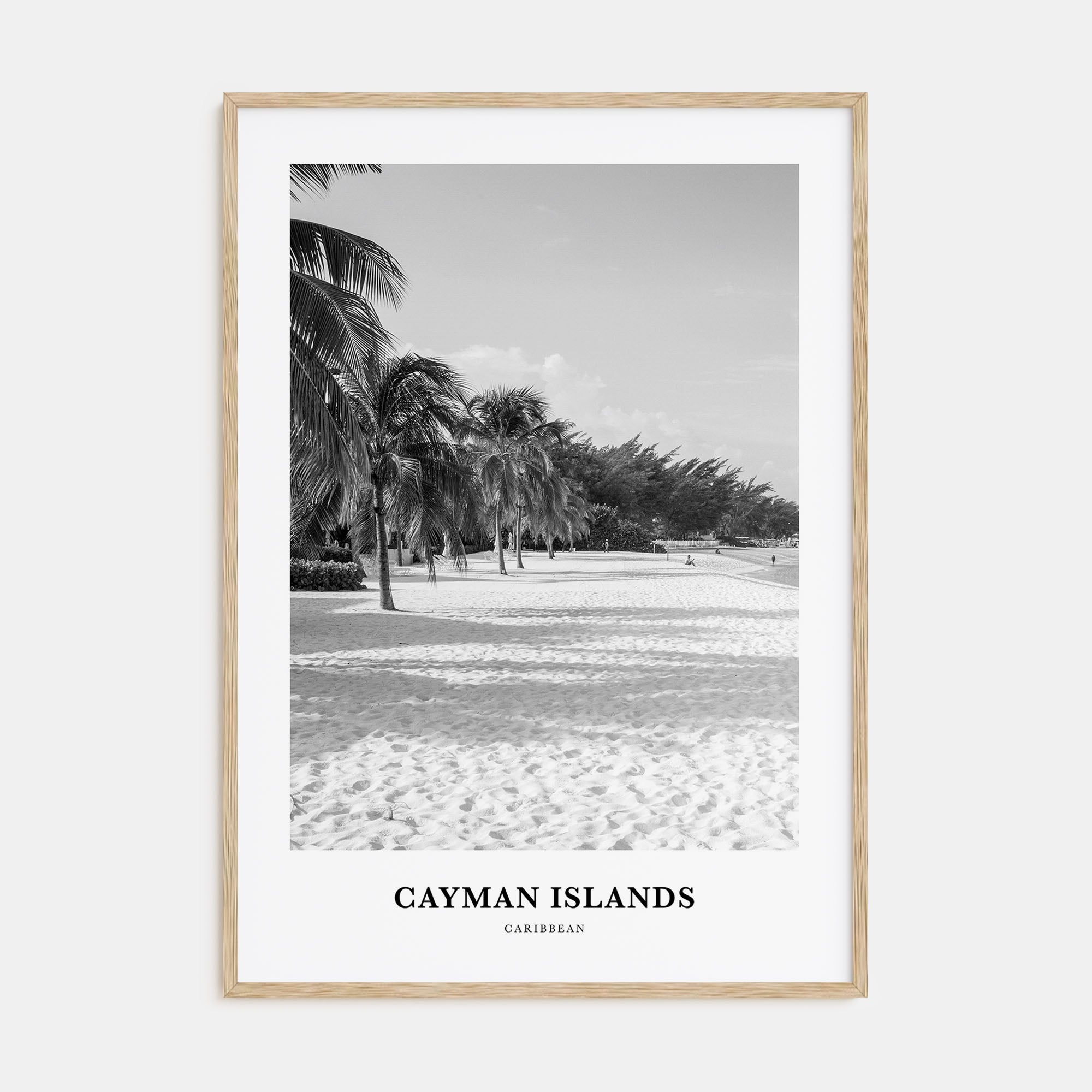 Cayman Islands Portrait B&W Poster