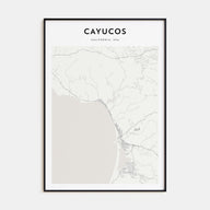 Cayucos Map Portrait Poster