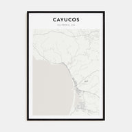 Cayucos Map Portrait Poster