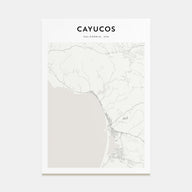 Cayucos Map Portrait Poster