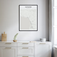 Cayucos Map Portrait Poster
