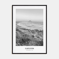Cayucos Portrait B&W Poster