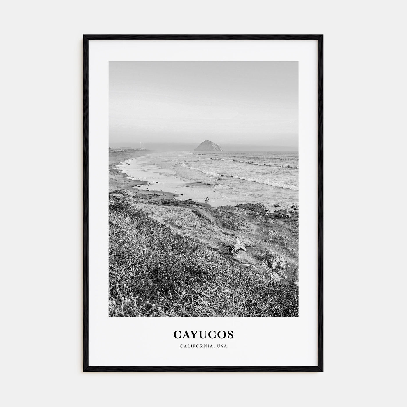 Cayucos Portrait B&W Poster