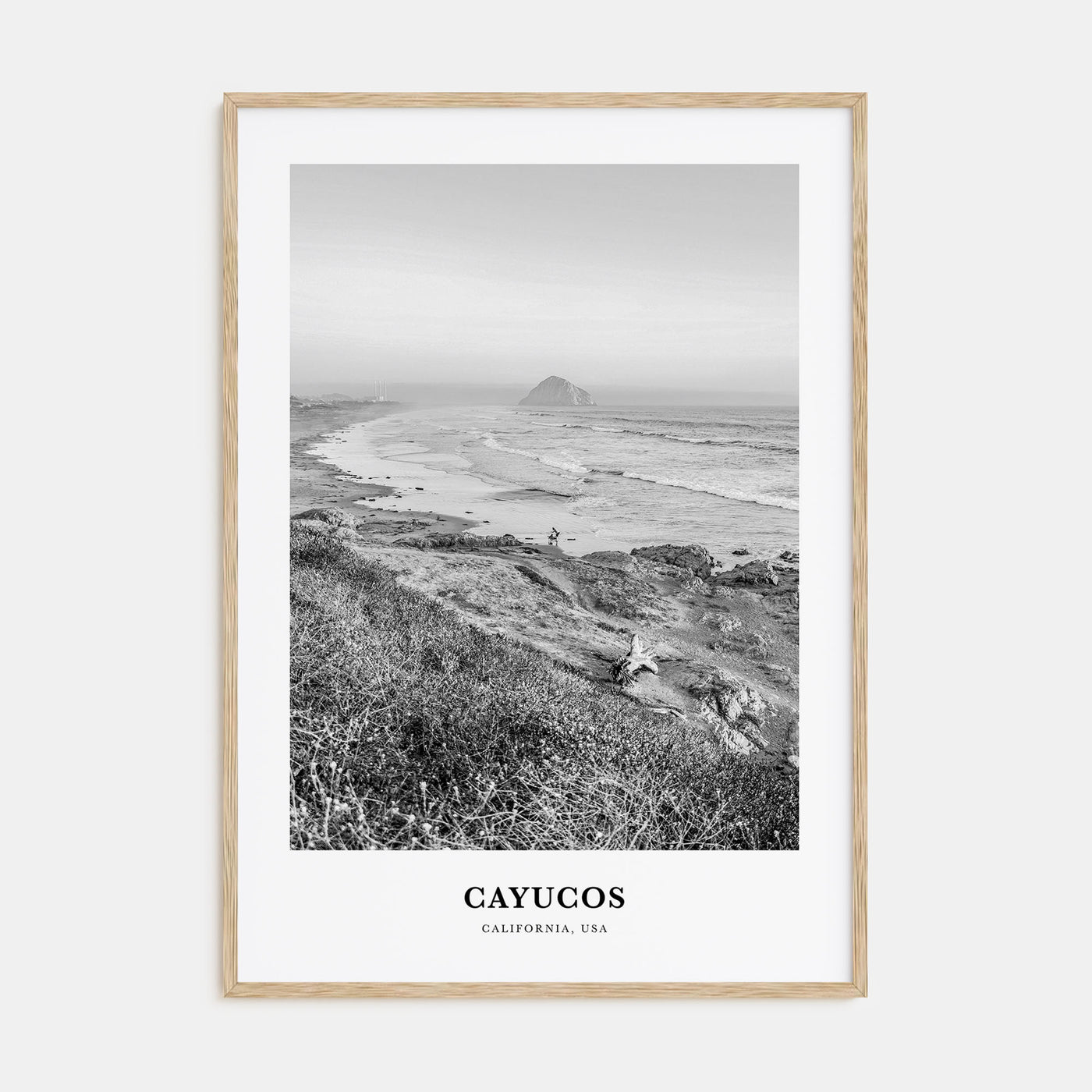 Cayucos Portrait B&W Poster