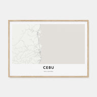 Cebu Map Landscape Poster