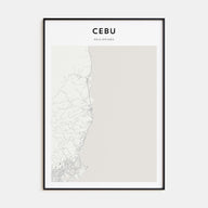 Cebu Map Portrait Poster