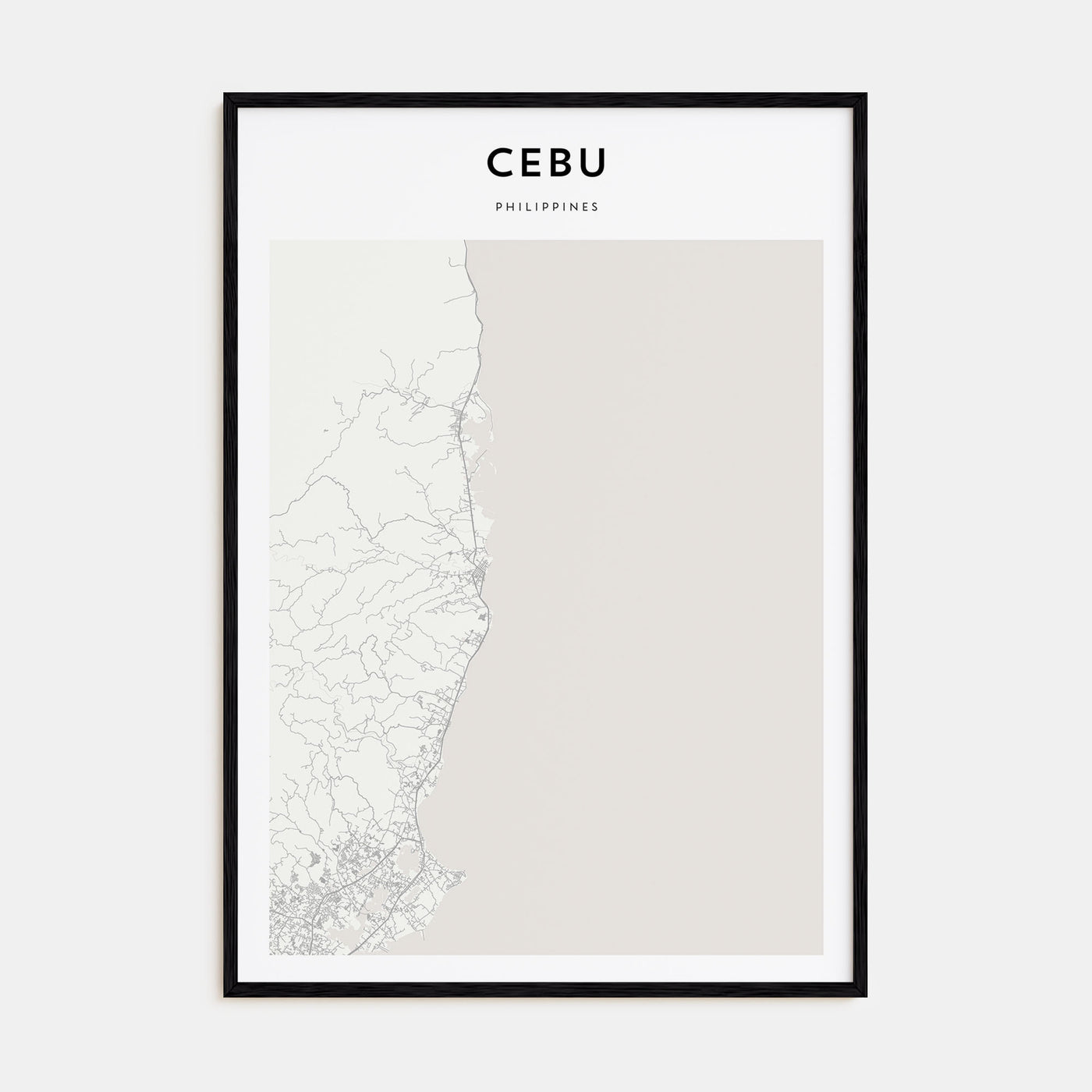 Cebu Map Portrait Poster