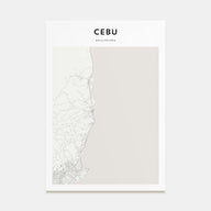 Cebu Map Portrait Poster