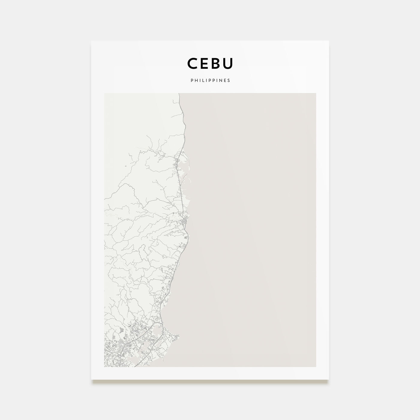 Cebu Map Portrait Poster