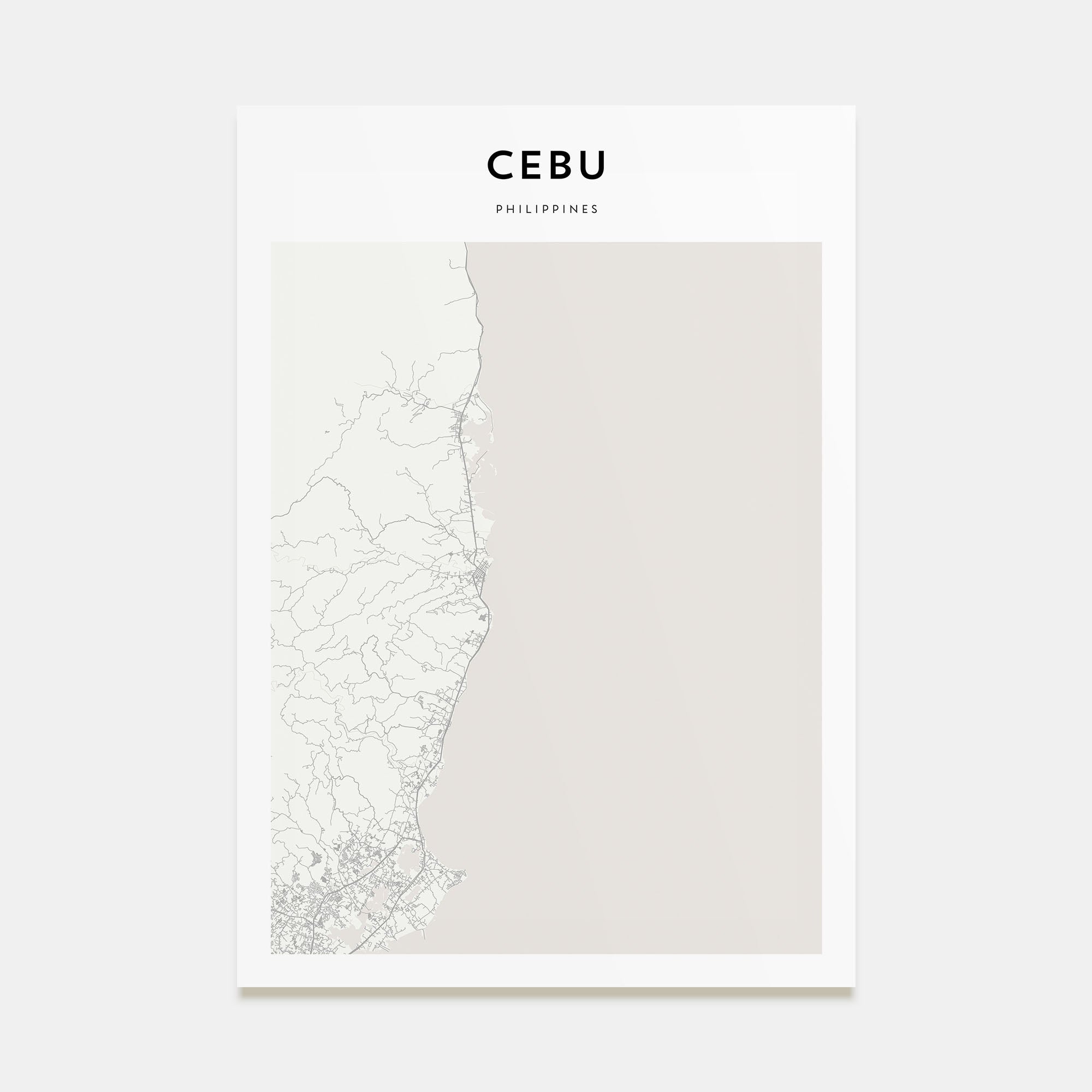 Cebu Map Portrait Poster