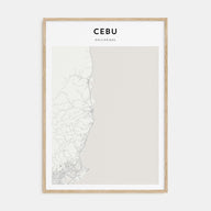 Cebu Map Portrait Poster