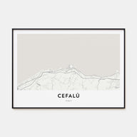 Cefalù Map Landscape Poster