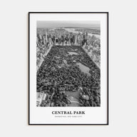 Central Park Portrait B&W Poster