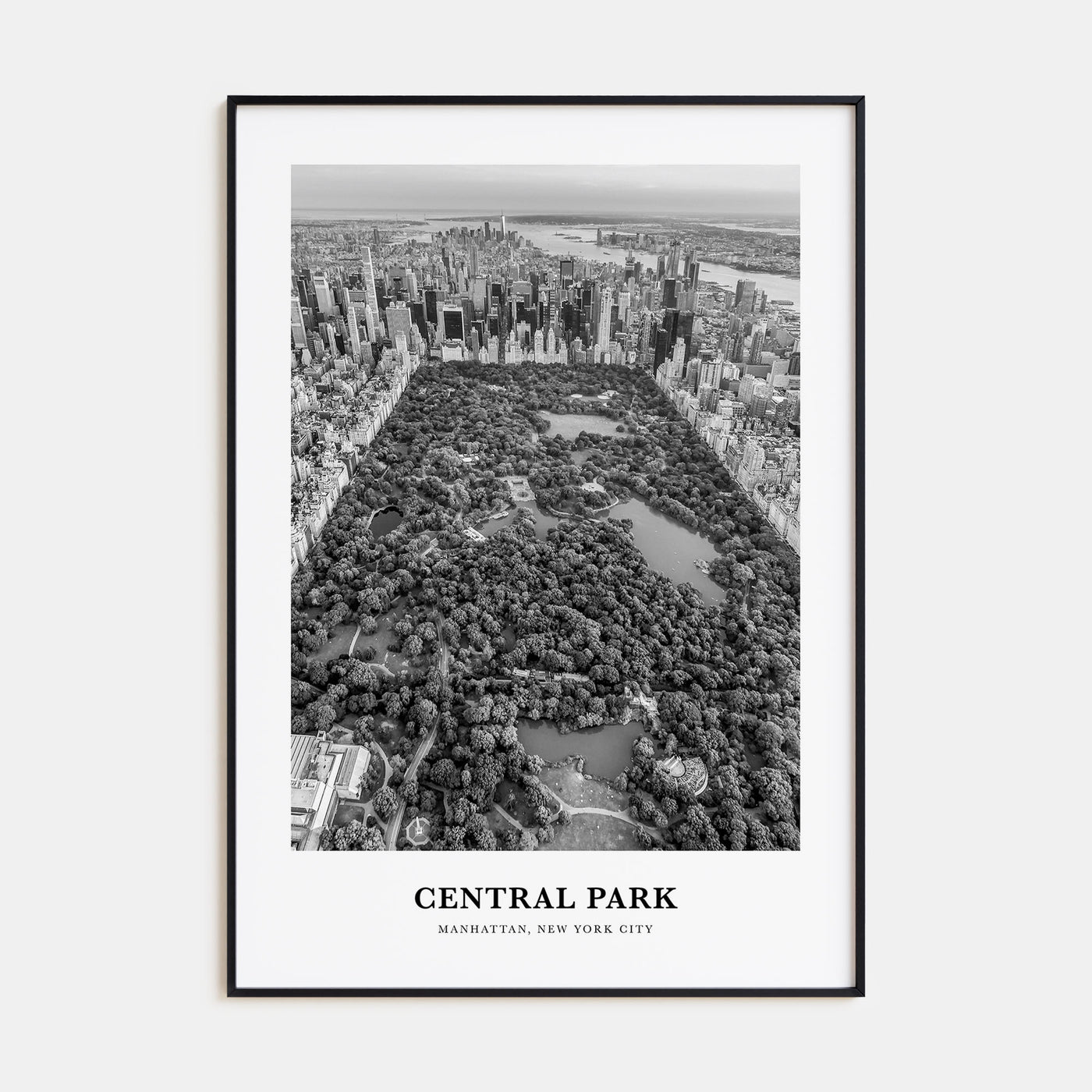 Central Park Portrait B&W Poster