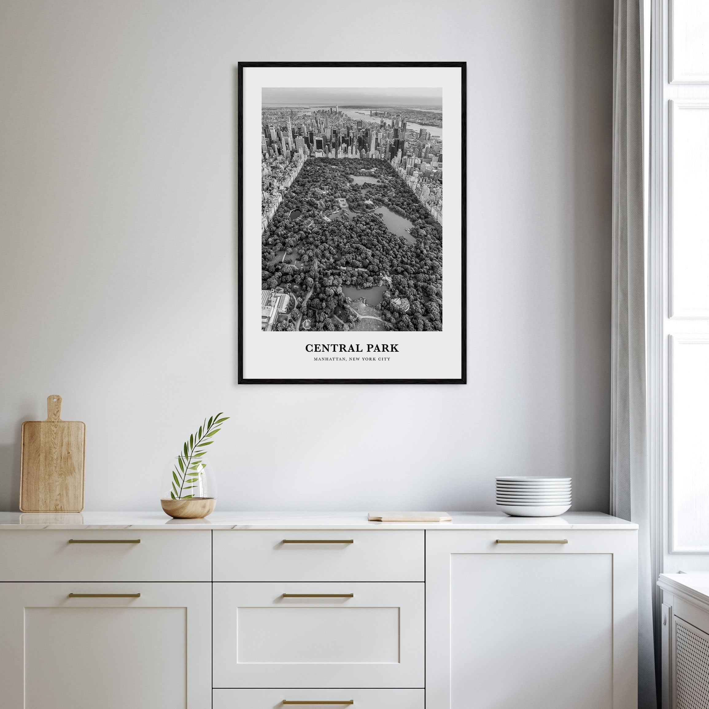 Central Park Portrait B&W Poster