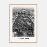 Central Park Portrait B&W Poster