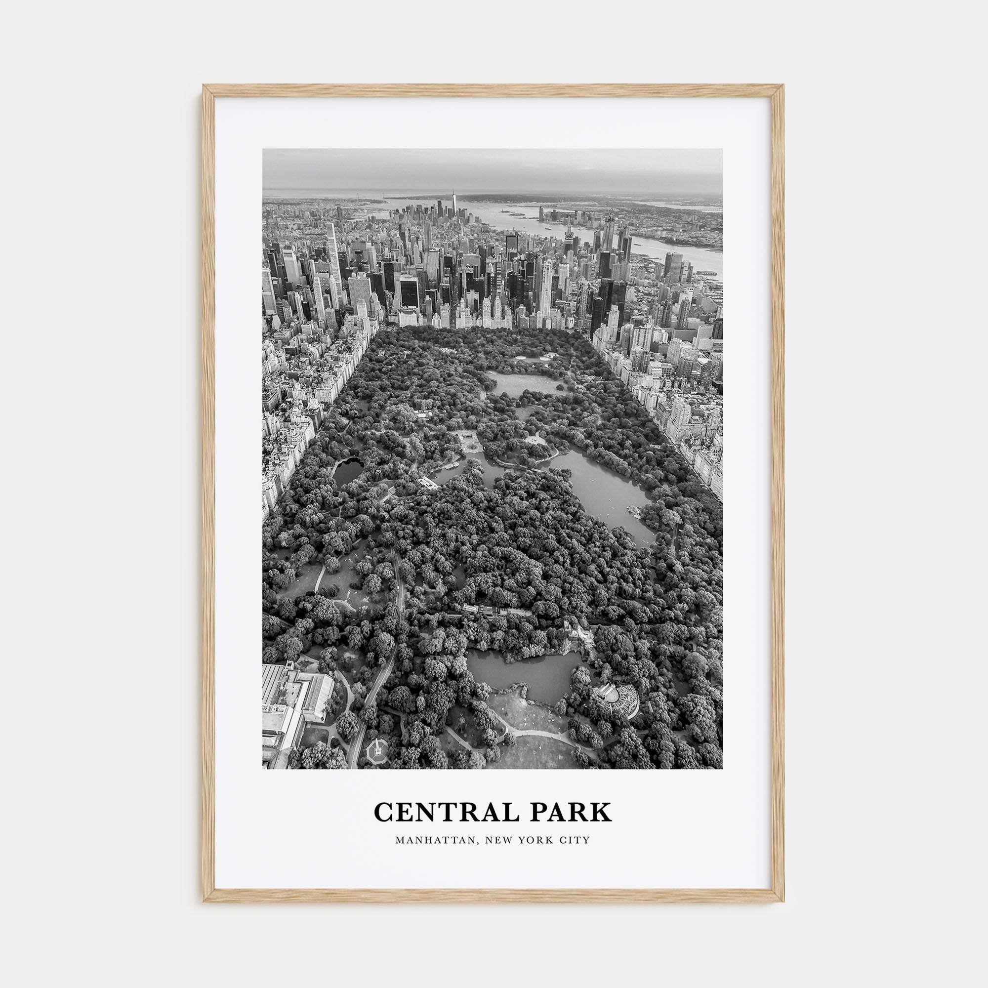 Central Park Portrait B&W Poster