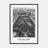 Central Park Portrait B&W Poster