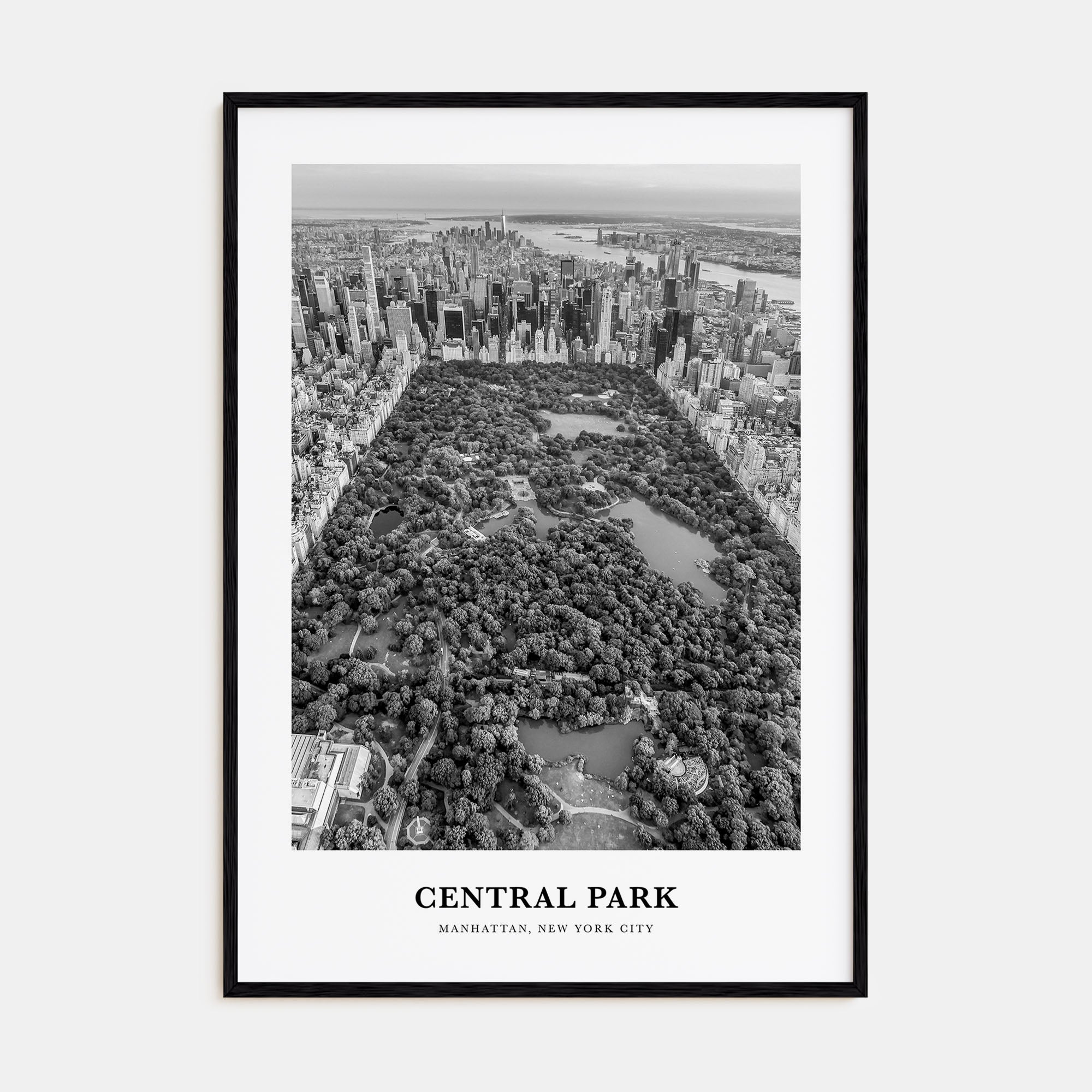 Central Park Portrait B&W Poster