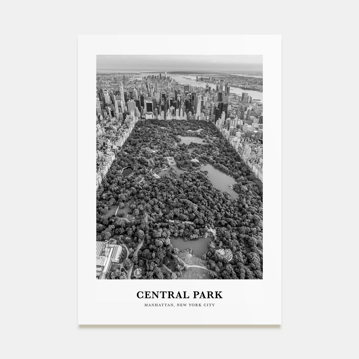 Central Park Portrait B&W Poster