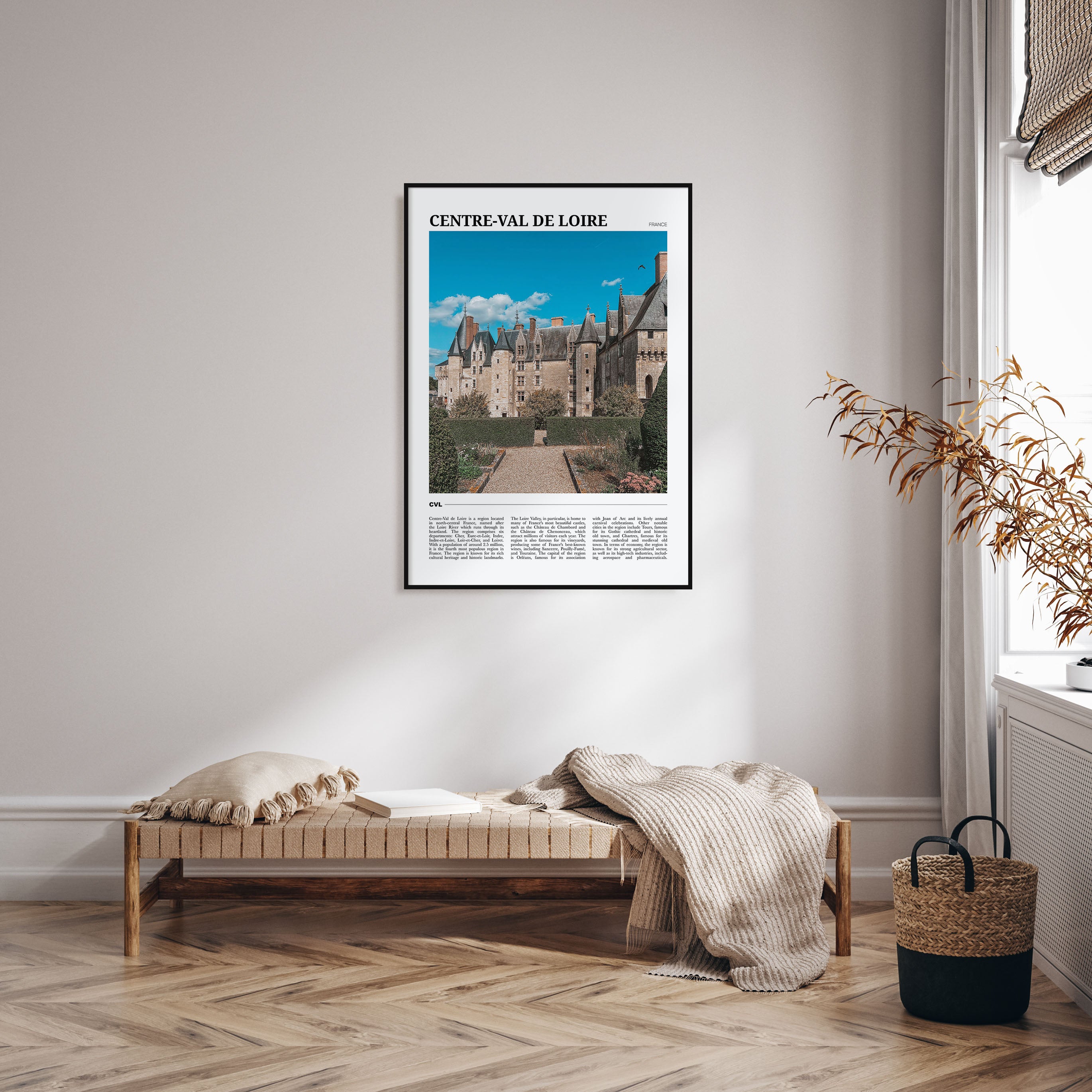 Centre-Val de Loire Travel Color Poster