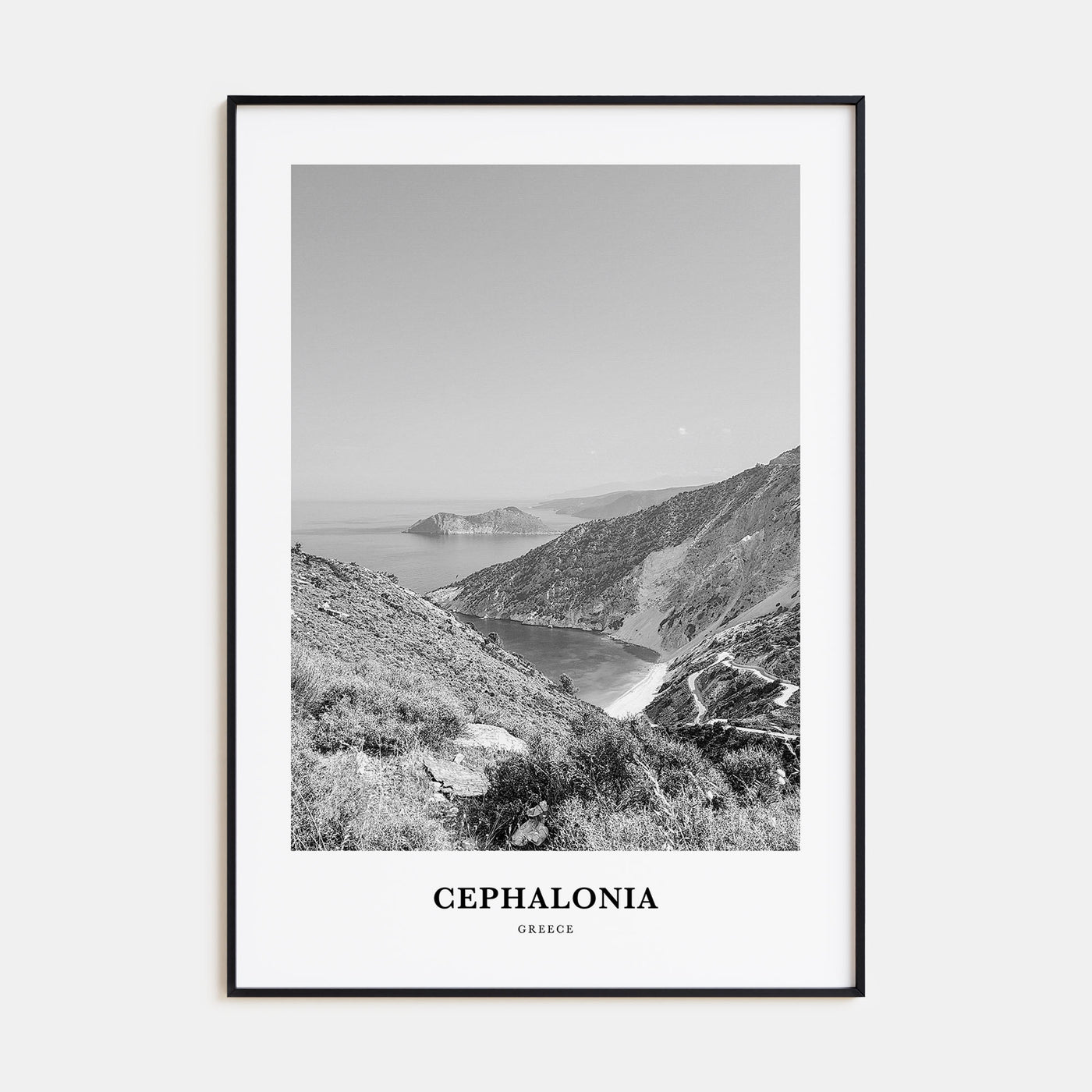 Cephalonia Portrait B&W Poster