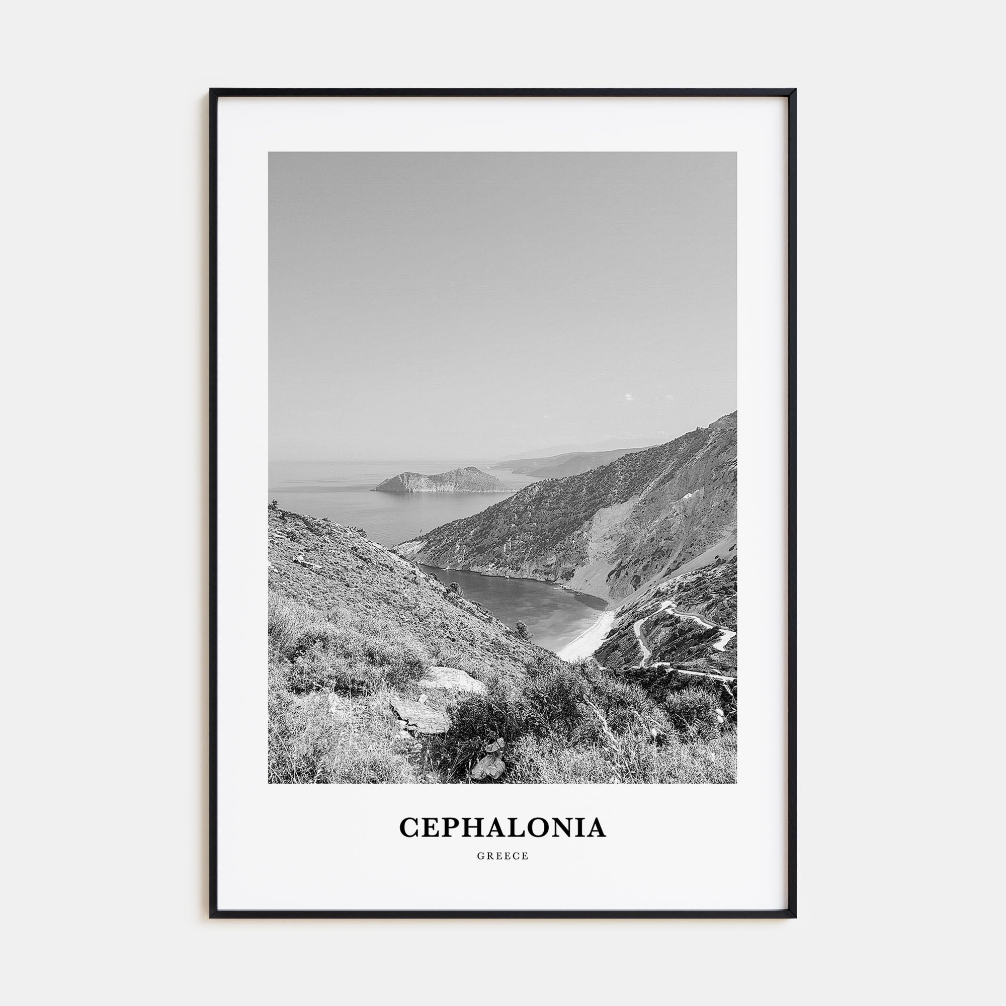 Cephalonia Portrait B&W Poster